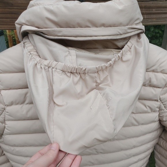 NWT BCBGMAXAZRIA Buttermilk Women's Large Puffer Coat - Picture 7 of 15